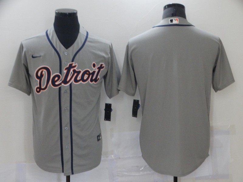 Men's Detroit Tigers Gray Blank Jersey